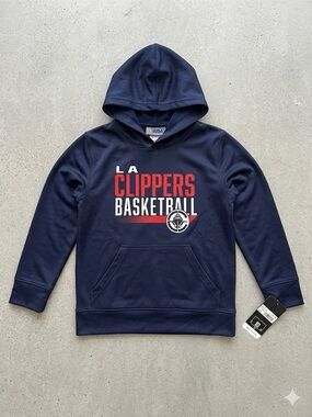 Boys LA Clippers Basketball Navy Hoodie